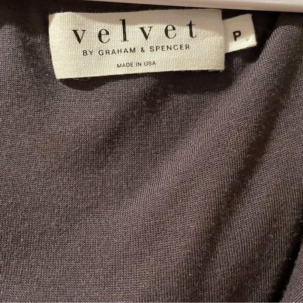 Velvet by Graham & Spencer Charcoal Draped Midi Dress - Picture 4 of 6